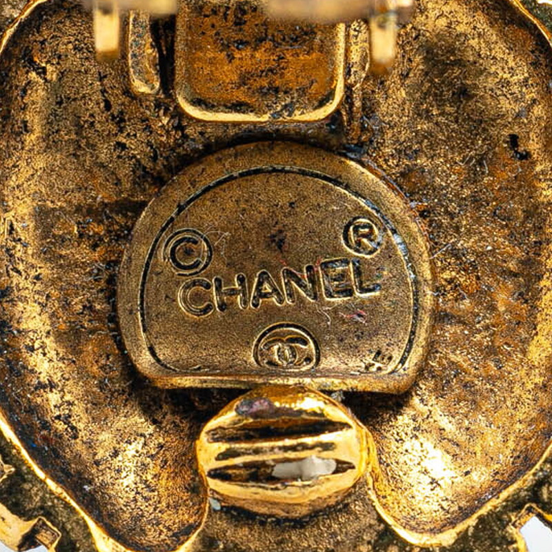 シャネル ココマーク ラウンド イヤリング ゴールド メッキ レディース CHANEL 【中古】