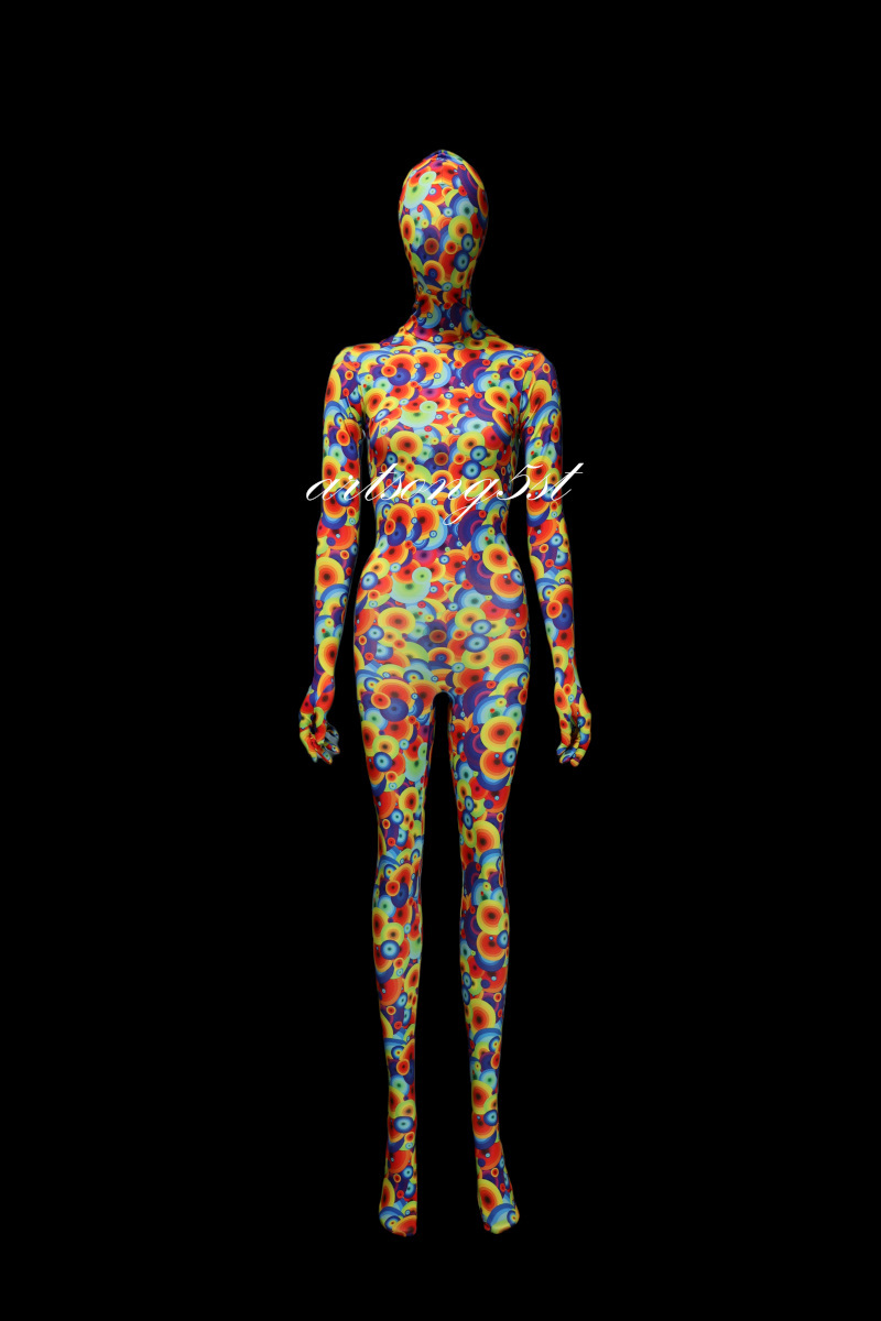 ☆ 男性サイズ・カラフルサークル全身タイツ ☆ ZENTAI ☆ 男性サイズ・カラフルサークル全身タイツ ☆ ZENTAI