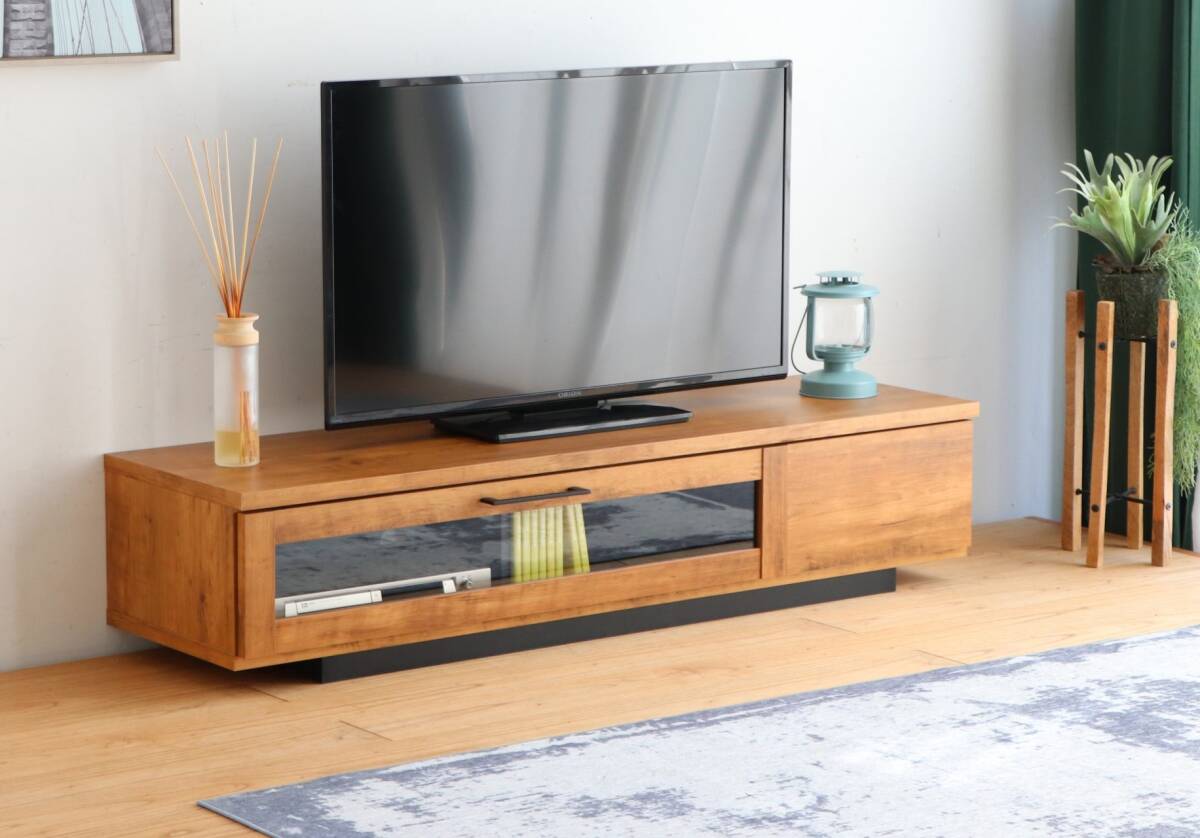 新生活 一人暮らし/新品/國(guó)産完成品 ロータイプ TVボード/コスパ 機(jī)能性 収納/シンプル/フラップ扉 スライドレール引出/選べる 2サイズ 2色