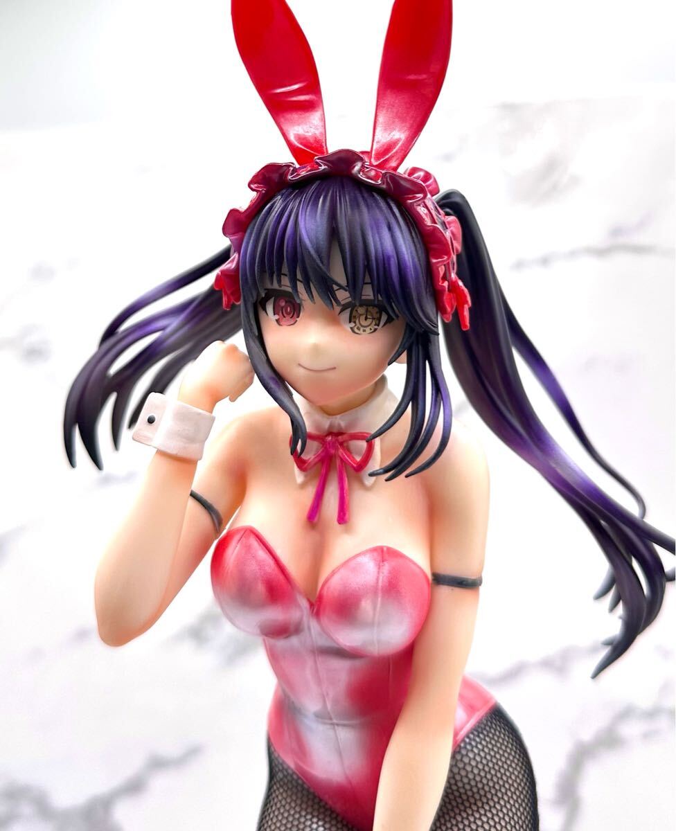 デート・ア・ライブ ☆ 時崎狂三 リペイントフィギュア リメイク 肌修正 メイド 艶出し フィギュア バニーガール バニー 水着美少女