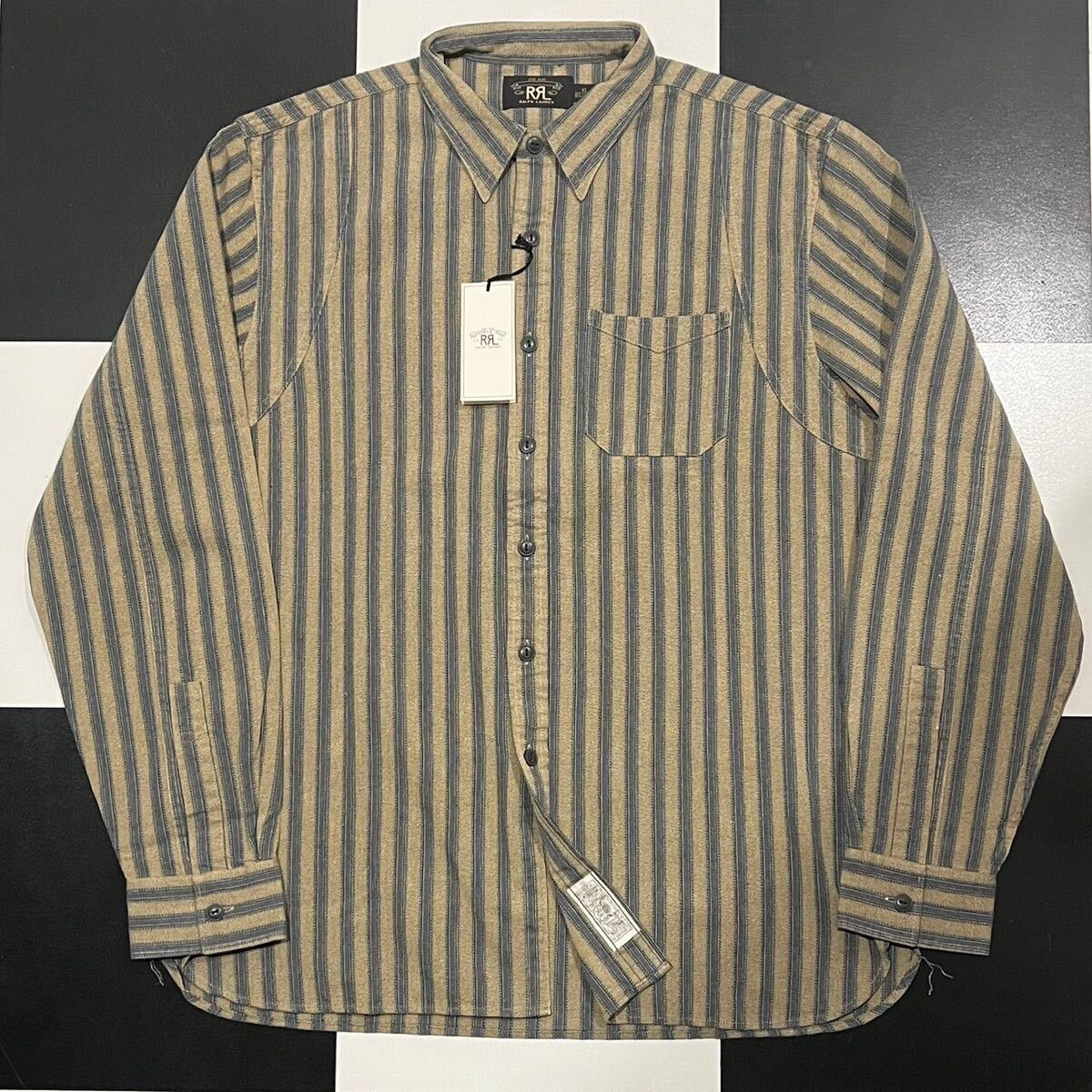 862】 新品 未使用 RRL インディゴ ストライプ 柄 チンスト 862】 新品 未使用 RRL インディゴ ストライプ 柄 チンスト