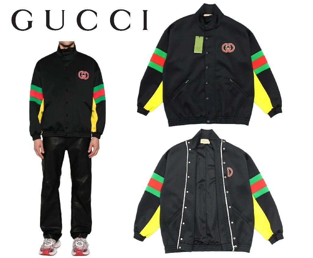 48万新品◇L◇グッチ GUCCI Gパッチ×Web stripe ネオプレン 48万新品◇L◇グッチ GUCCI Gパッチ×Web stripe ネオプレン
