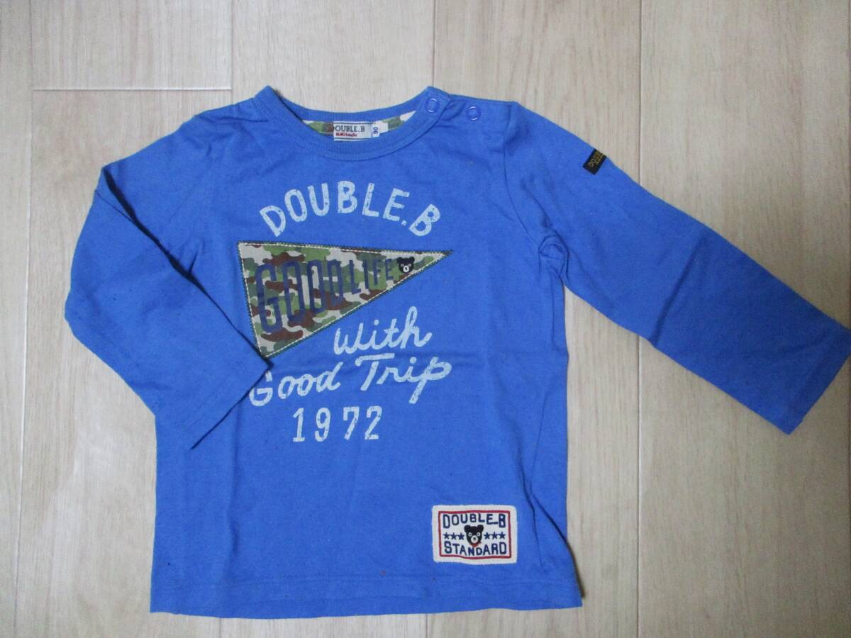 ミキハウス?ダブルB?可愛(ài)い長(zhǎng)袖Tシャツ?サイズ９０㎝