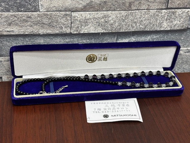MITSUKOSHI 三越 オニキス ネックレス ケース付き!(オニキス MITSUKOSHI 三越 オニキス ネックレス ケース付き!(オニキス