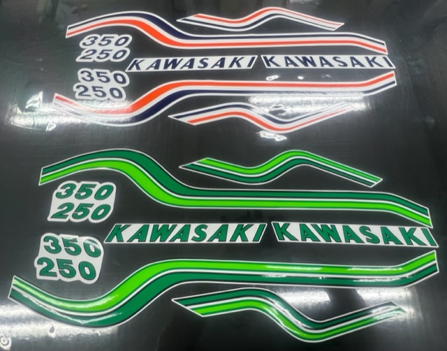 【即決】リプロ品・マッハ/KH対応250SS/350SS/レインボーラインステッカーキット・宅急便平状態送料込み/高品質3M/最速配送