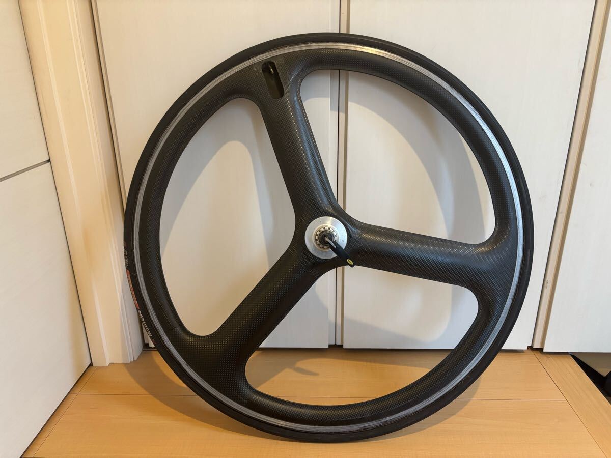 カーボンバトンホイール フロント用 700c ピスト エアロスポーク カーボンバトンホイール フロント用 700c ピスト エアロスポーク