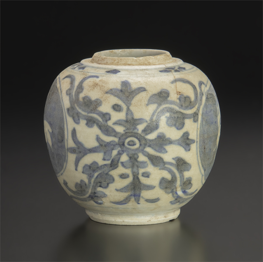 明 青花兎紋小罐 古染付 茶入 茶道具 中国 古美術_画像4