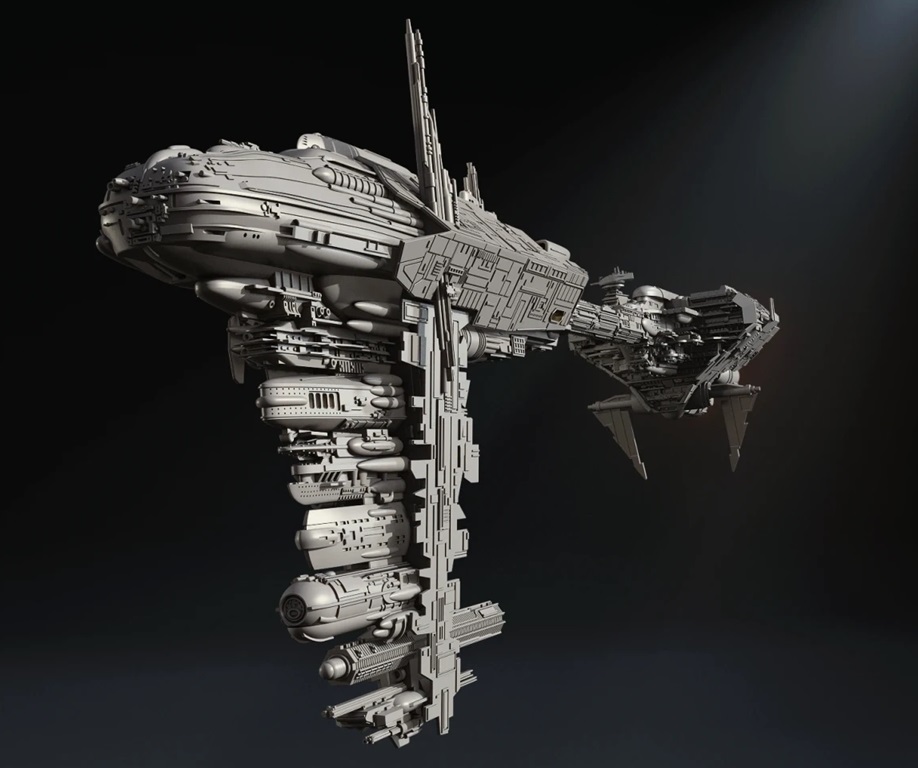 1/1000 ネビュロンB エスコート・フリゲート 反乱軍病院船 3D 1/1000 ネビュロンB エスコート・フリゲート 反乱軍病院船 3D