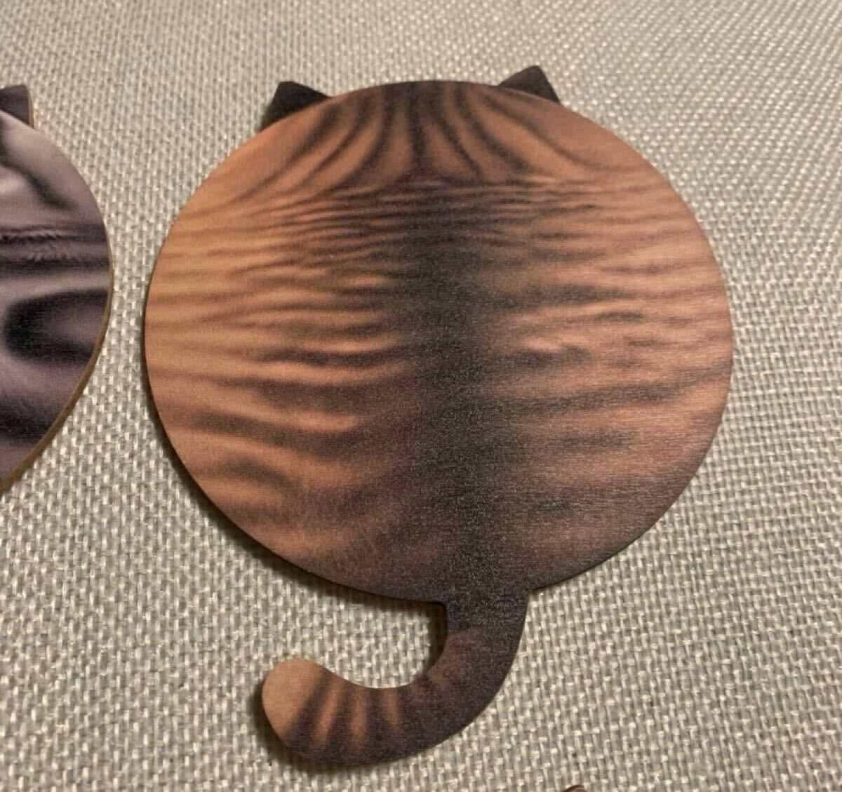 кошка узор. из дерева Coaster 4 шт. комплект a