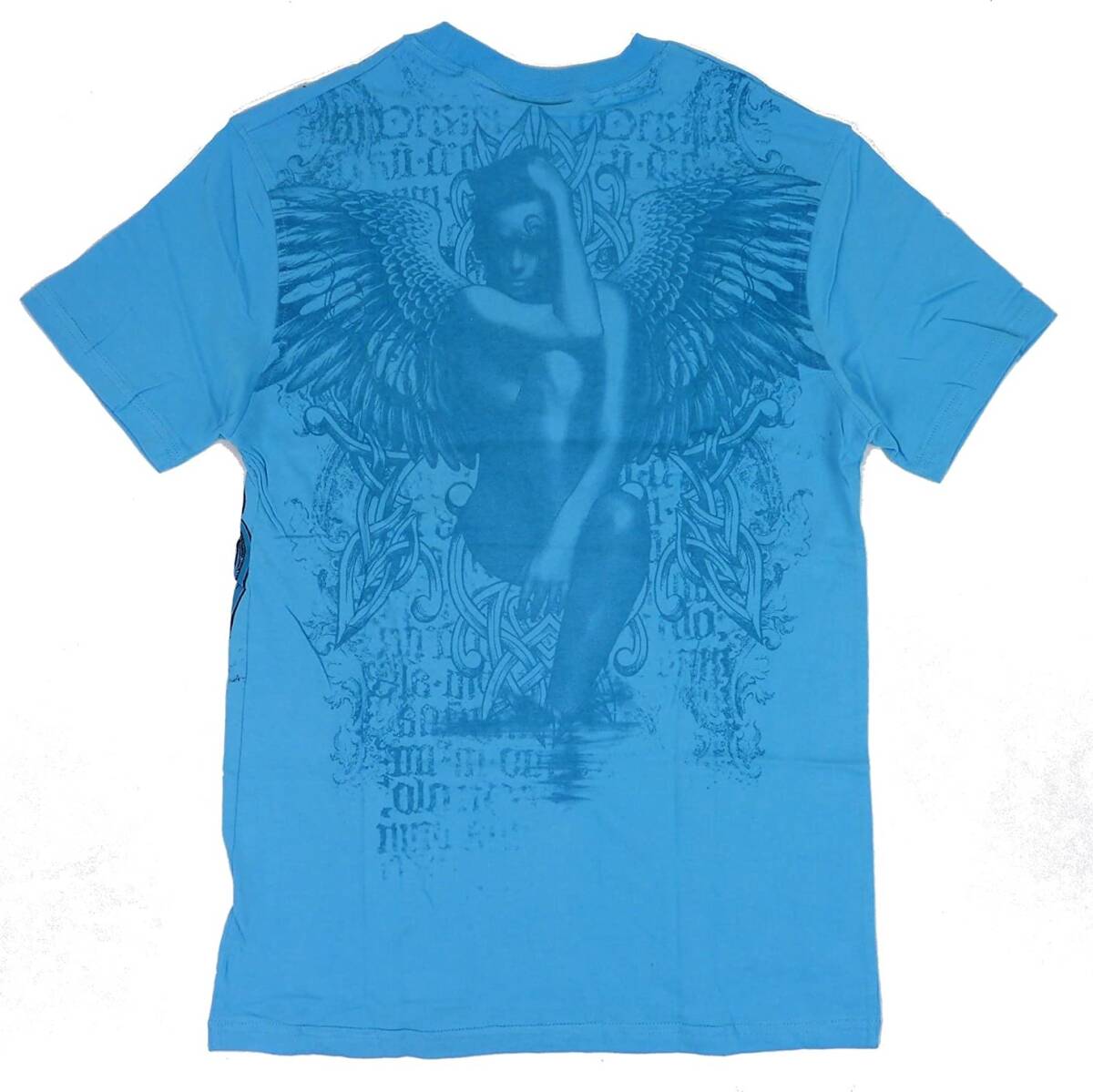 [並行輸入品] Victorious ビクトリアス 天使 Lost Angel 半袖 Tシャツ (スカイブルー) (XL)_画像2