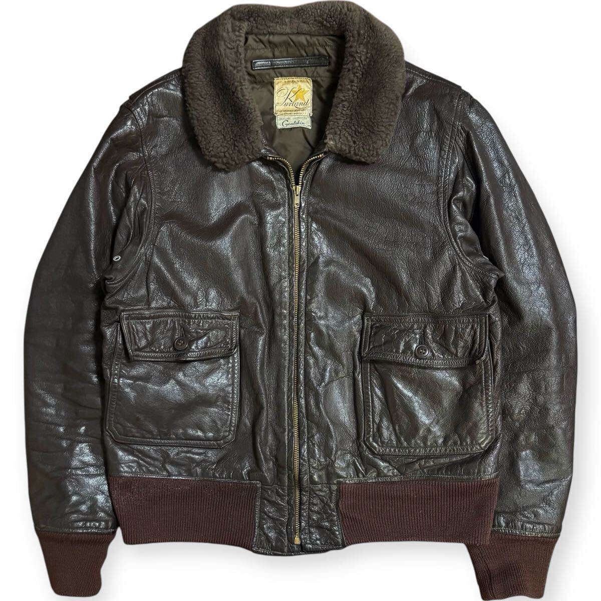 極上 Kurland STAR SPORTSWEAR 50s 60s ヴィンテージ G-1 山羊革 極上 Kurland STAR SPORTSWEAR 50s 60s ヴィンテージ G-1 山羊革