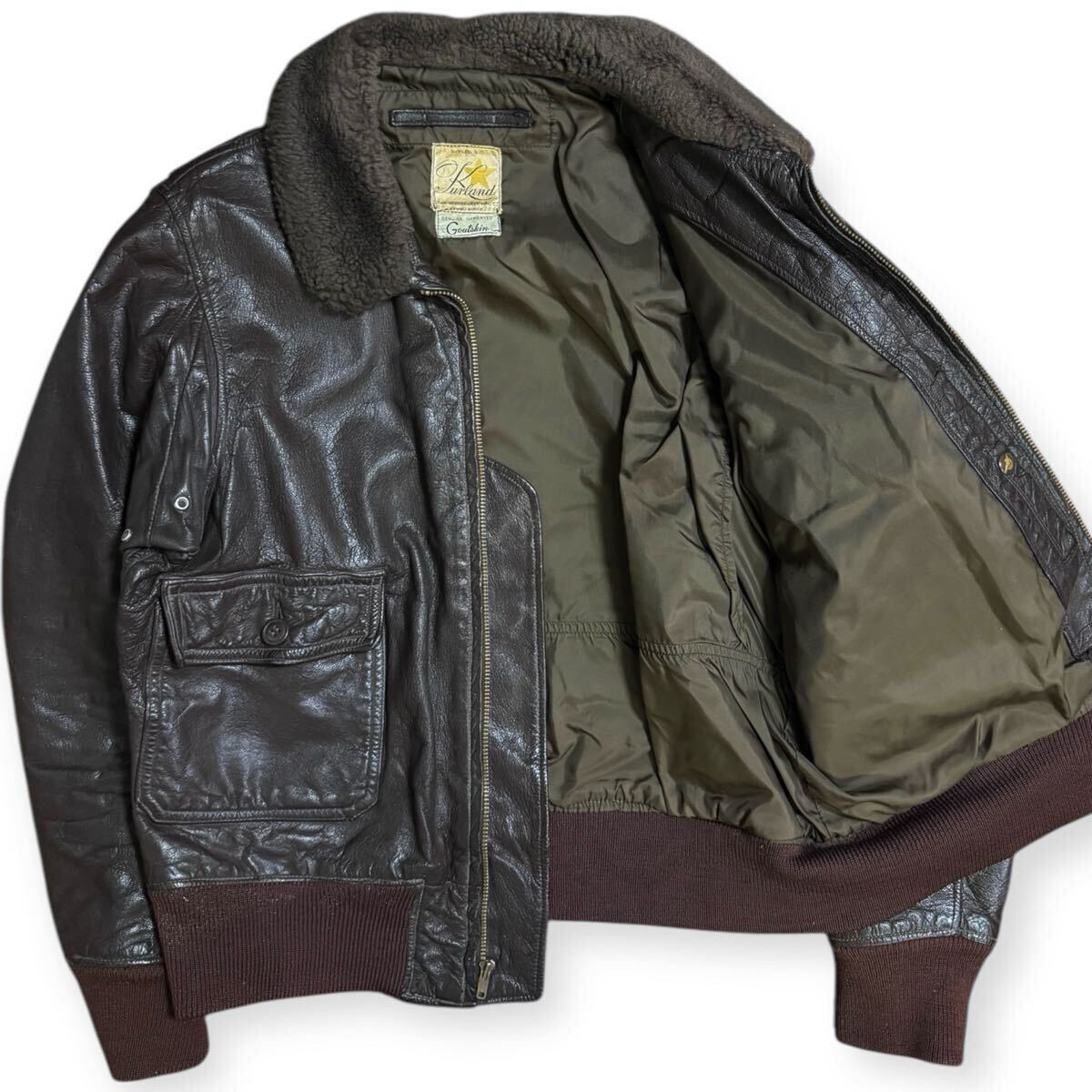 極上 Kurland STAR SPORTSWEAR 50s 60s ヴィンテージ G-1 山羊革 極上 Kurland STAR SPORTSWEAR 50s 60s ヴィンテージ G-1 山羊革