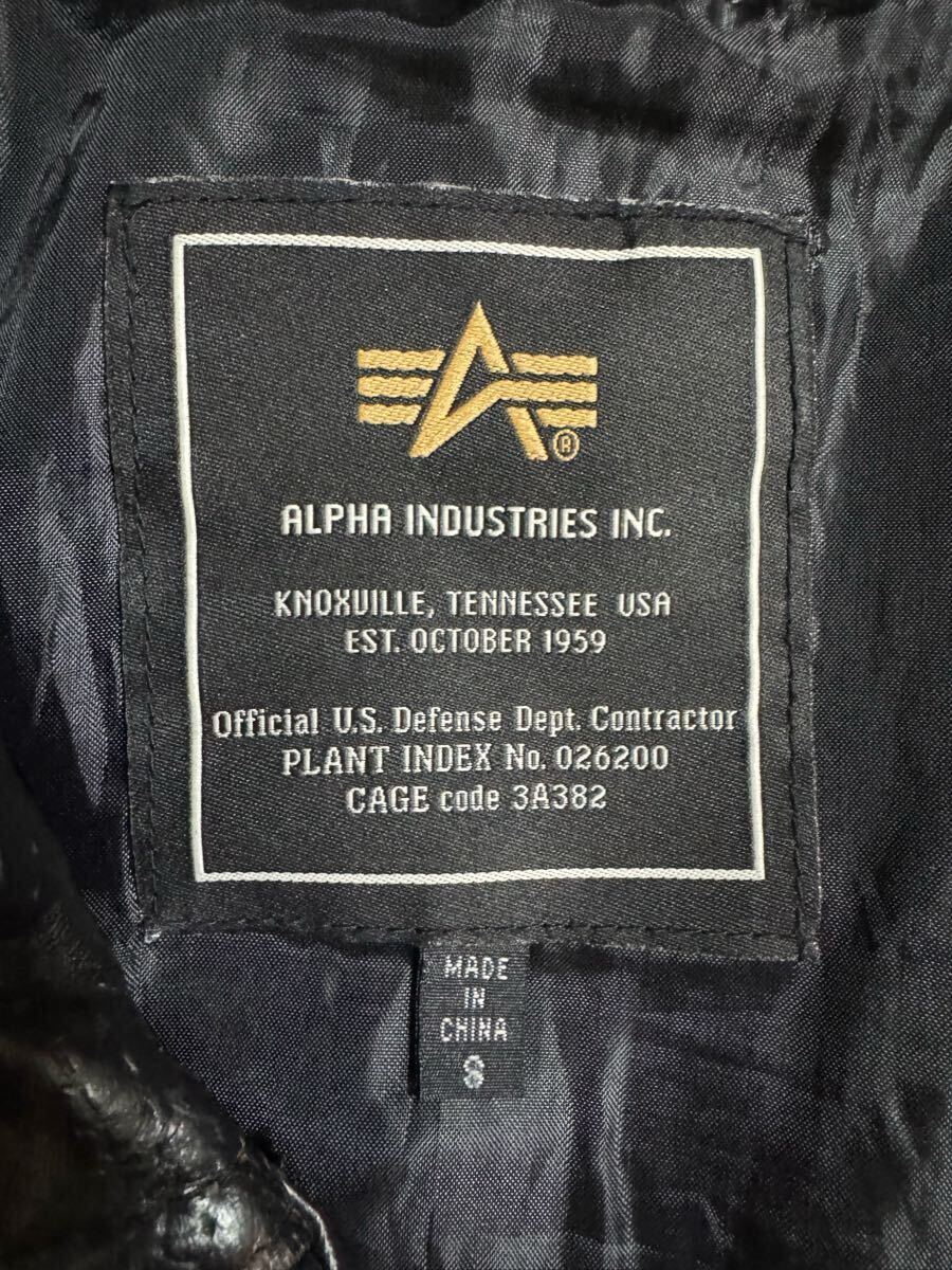 稀少 ALPHA INDUSTRIES レザー パッチワーク フライトジャケット 稀少 ALPHA INDUSTRIES レザー パッチワーク フライトジャケット