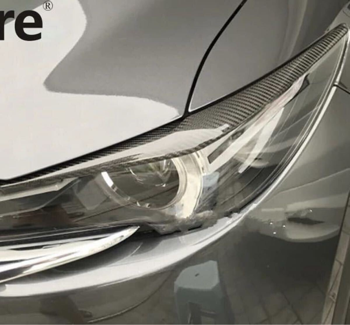  последнее снижение цены eye line ("реснички") Mazda CX-5 KF CX-8 KG 2017~2020 карбоновый волокно черный передняя фара I крышка брови 