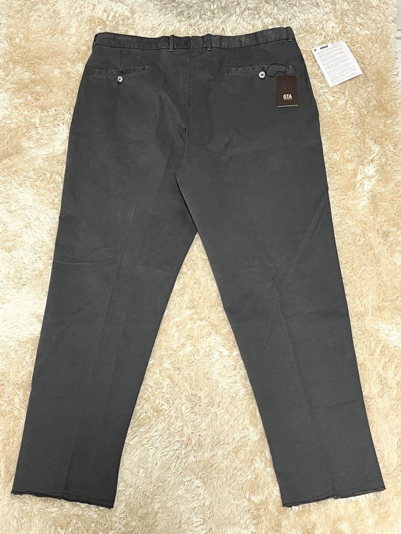 即決★新品未使用 GTA★52 ワンタックトラウザーズ ジーティーアー チャコールグレー チノパン パンツ コットン