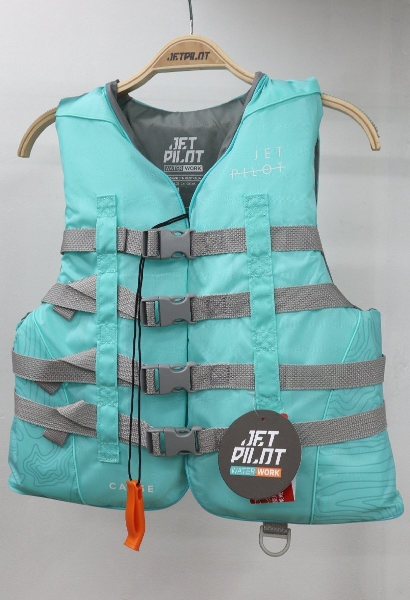 コーズ レディース ナイロン ライフベスト サイズ１２/L ミント JCI予備検査承認 ジェットパイロット JETPILOT JA２３２２７