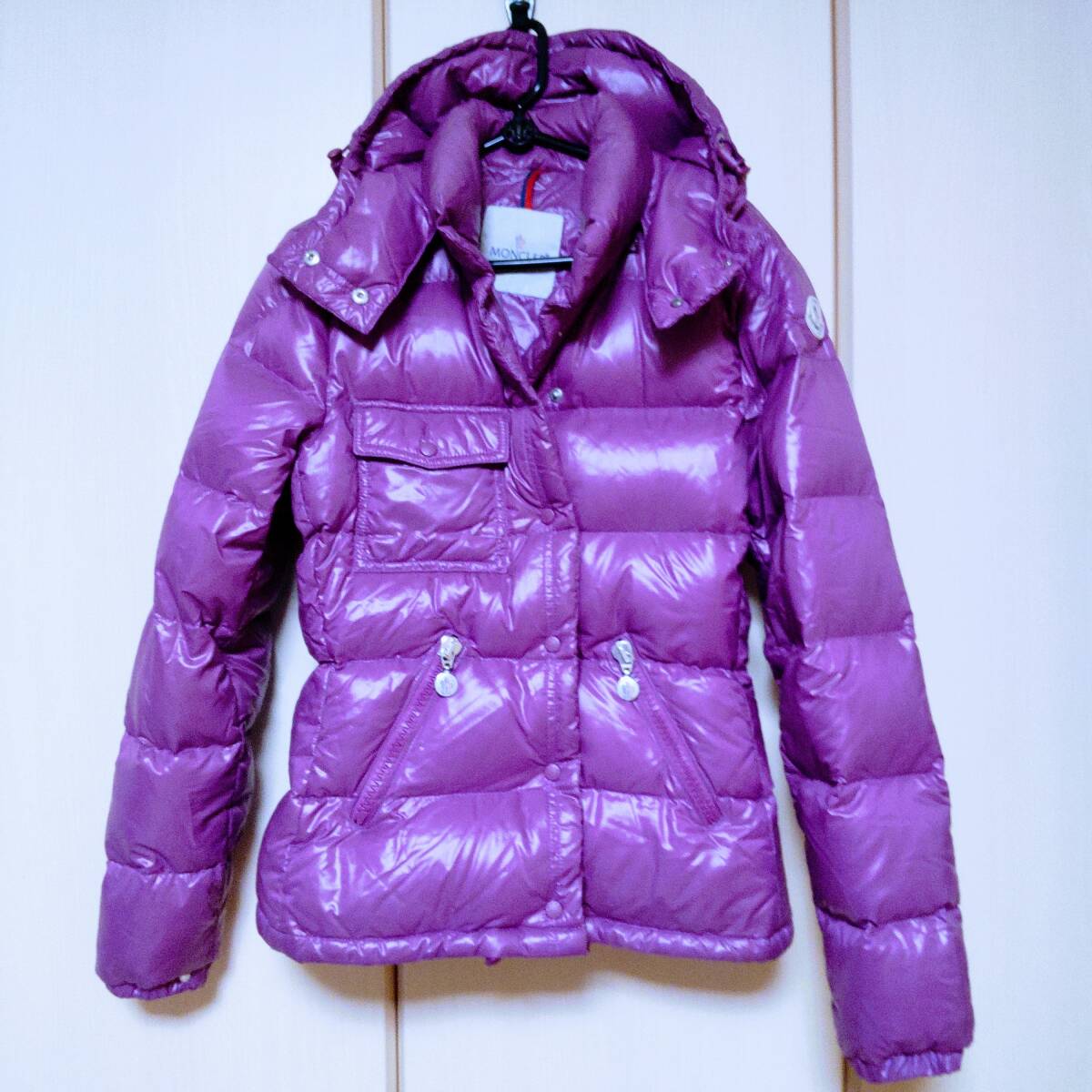 モンクレール ベレンジェール MONCLER BERENGERE ダウンジャケット 紫ピンク １ M～L 送料無料