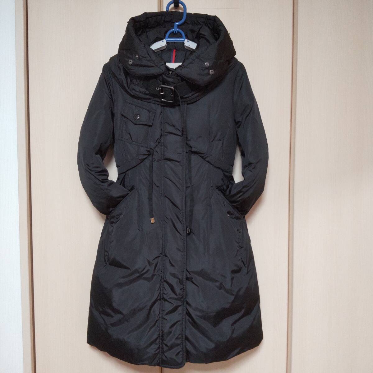 モンクレール ファランジェール MONCLER PHALANGERE ダウンコート OO/XS～S ブラック黒 袖ワッペン_画像2