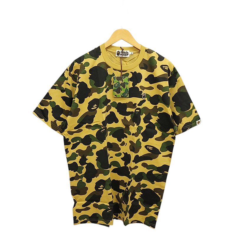 WC957C12 未使用 A BATHING APE アベイシングエイプ 1ST CAMO ONE POINT TEE BAPEC 迷彩 半袖 Tシャツ XXLサイズ 2XL イエロー /26