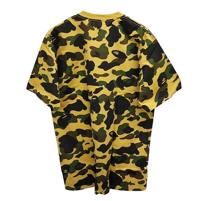 WC957C12 未使用 A BATHING APE アベイシングエイプ 1ST CAMO ONE POINT TEE BAPEC 迷彩 半袖 Tシャツ XXLサイズ 2XL イエロー /26