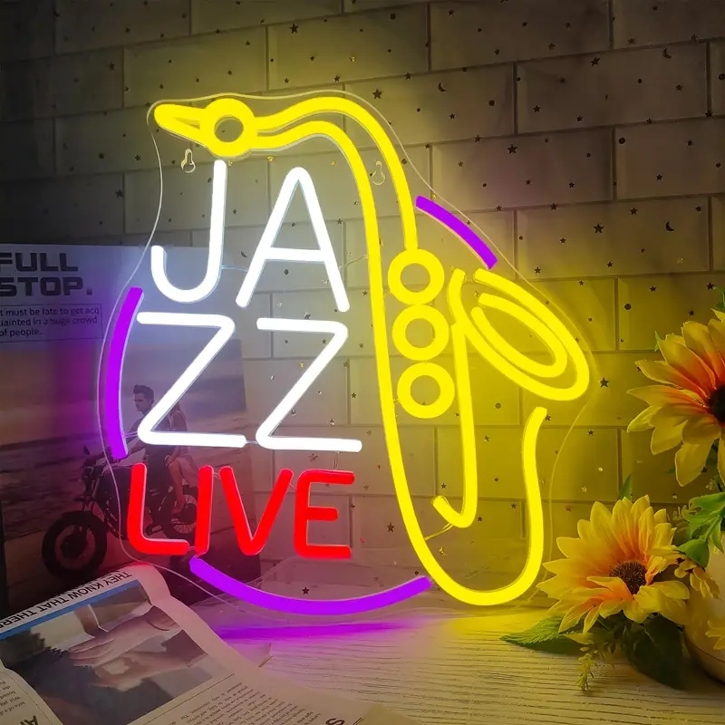 【ネオン祭り 最安値 在庫限りおまけ付き、JAZZジャズ LEDネオンサイン