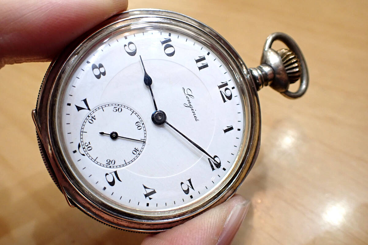 希少 LONGINES/ロンジン 銀製/銀無垢 ◇ コインエッジ 琺瑯文字