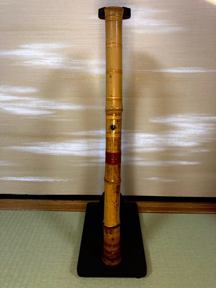 尺八 1尺8寸 鈴童 二印 琴古流 D管 54.5cm 曲管 音色 尺八 1尺8寸 鈴童 二印 琴古流 D管 54.5cm 曲管 音色