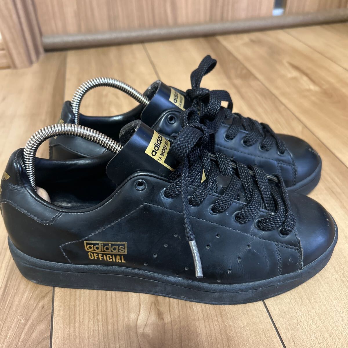 希少アディダス/adidas 672824 OFFICIAL パテントレザースニーカー/黒/LADIES スニーカー　パテント　オフィシャル