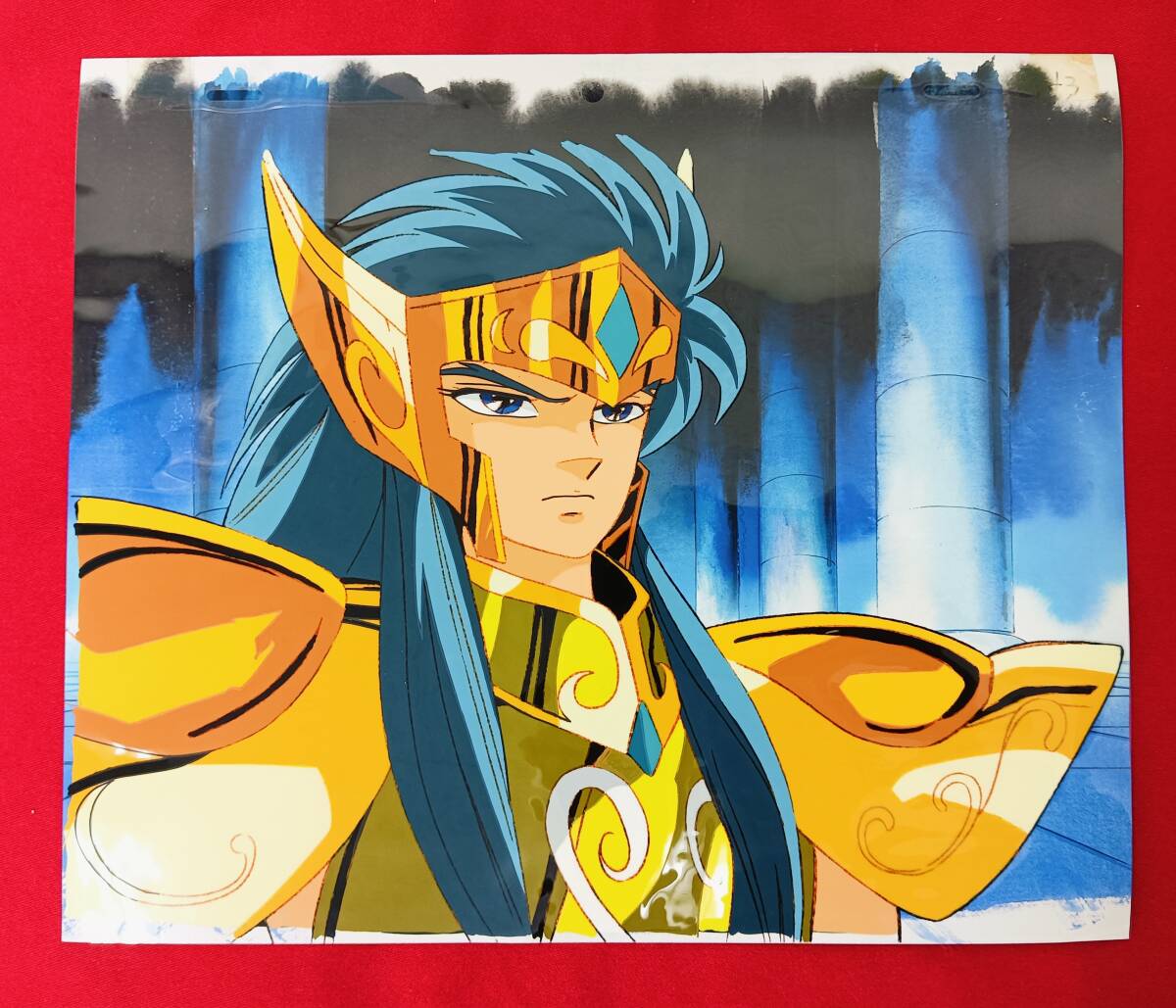 ☆セル画☆ 1円 聖闘士星矢 アクエリアスのカミュ セル画/手描き ☆セル画☆ 1円 聖闘士星矢 アクエリアスのカミュ セル画/手描き