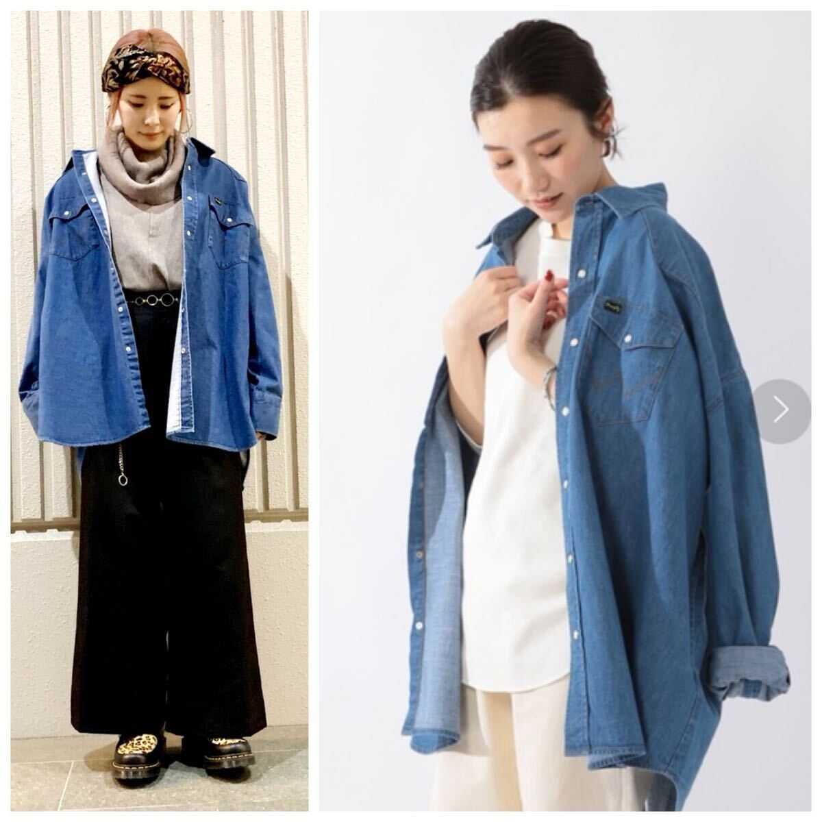美品 フリークスストア wrangler 別注 ビッグサイズ ウエスタン デニムシャツ 定価11000円 S ラングラー