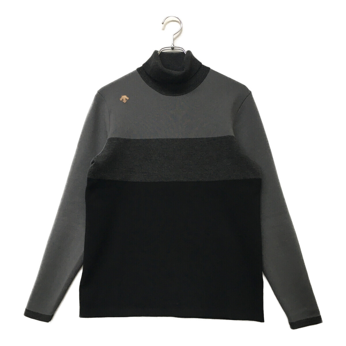 coco 中古 デサントゴルフ DESCENTE GOLF メンズ セーター M グレー系×黒 タートルネック ニット レターパックプラス発送可 K5210