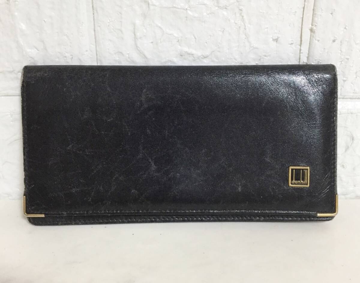 no31724 dunhill ダンヒル 本革 レザー 折り畳み 長財(cái)布 札入れ ウォレット