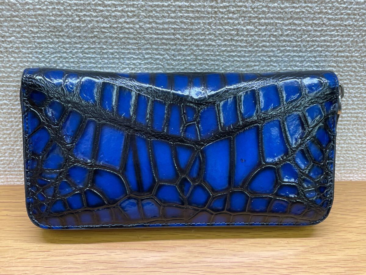 極上品 シャム 鰐 手染めクロコダイル パティーヌ ラウンド 極上品 シャム 鰐 手染めクロコダイル パティーヌ ラウンド