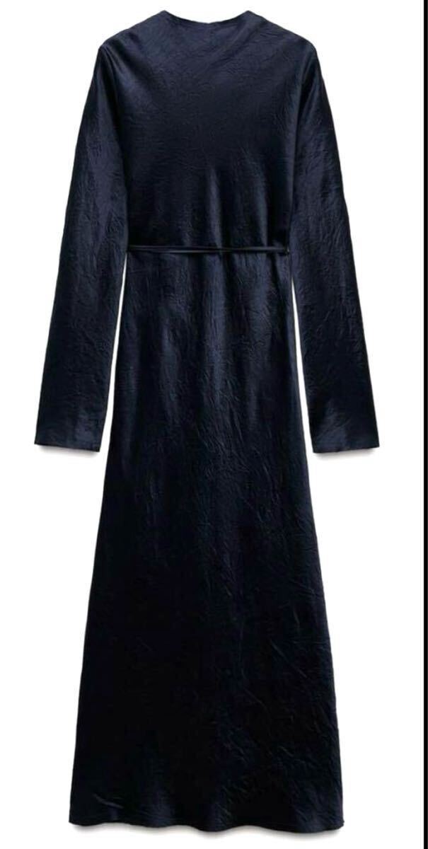 新品】ZARA(ザラ) サテンラップロングワンピース L(11〜13号 新品】ZARA(ザラ) サテンラップロングワンピース L(11〜13号