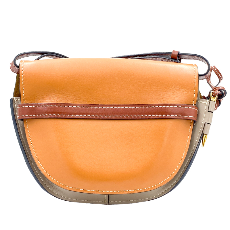 LOEWE ロエベ　ゲート　スモール　ショルダーバッグ　ブラウン/グレー　中古A【辻屋質(zhì)店B2921】