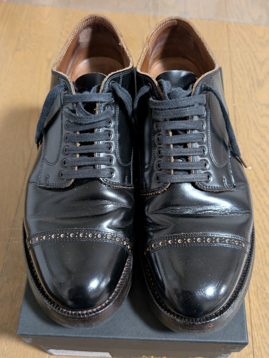 makers workout blucher 革靴 短靴 パンチドキャップトゥ 8H ブラック ローリングダブトリオ　ブラザーブリッジ　オールデン