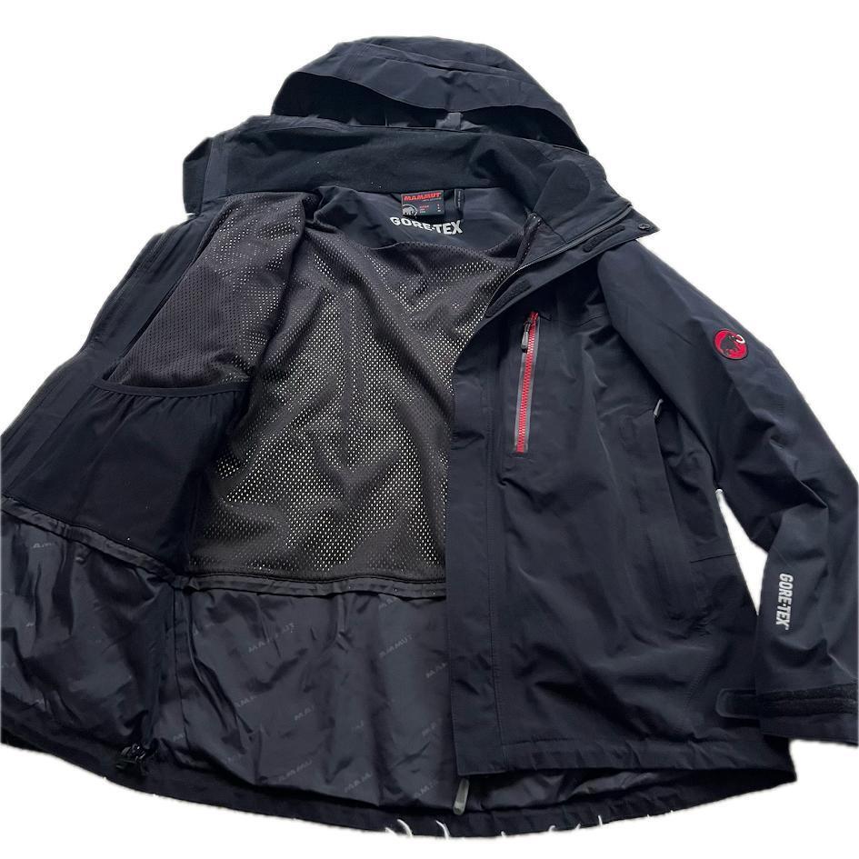 【人気】MAMMUT GORE-TEX Icefield jacket マムート GORE-TEX ゴアテックス アイスフィールドジャケット マウンテンパーカー メンズ M 黒