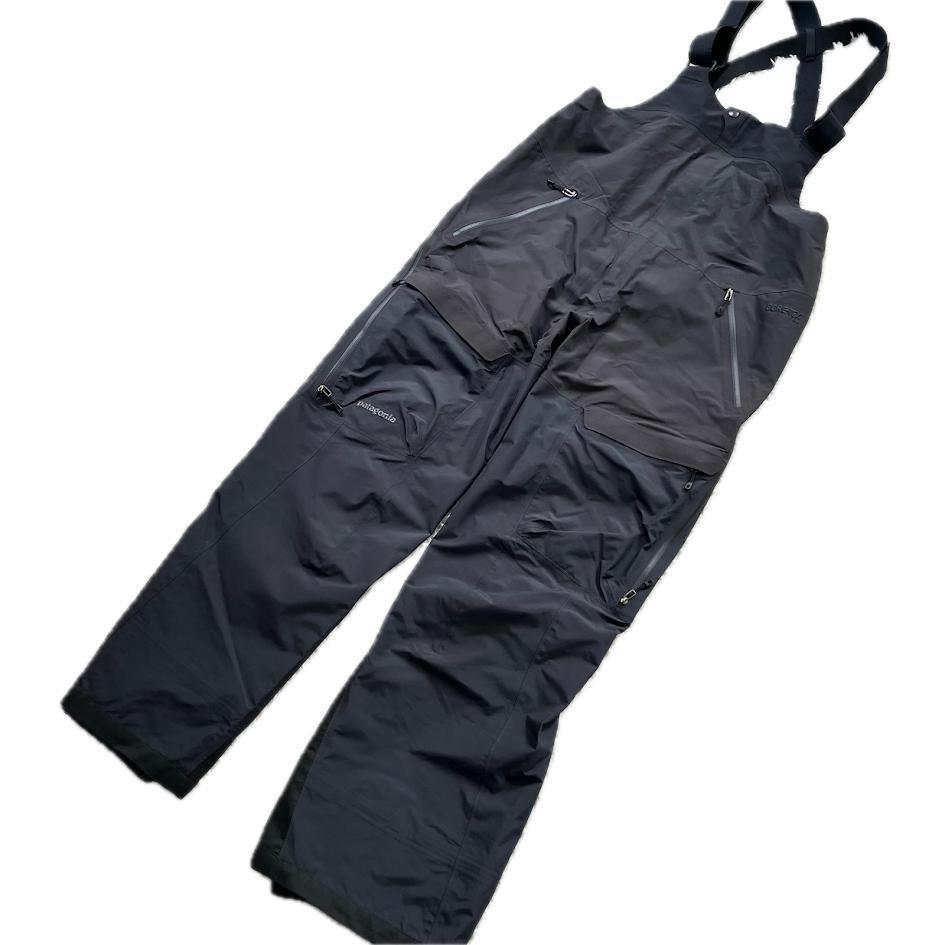 Patagonia POWSLAYER パタゴニア パウスレイヤー メンズ ビブパンツ スノボパンツ GORE-TEX ゴアテックス 黒 ロゴ 定価：91,300円 S