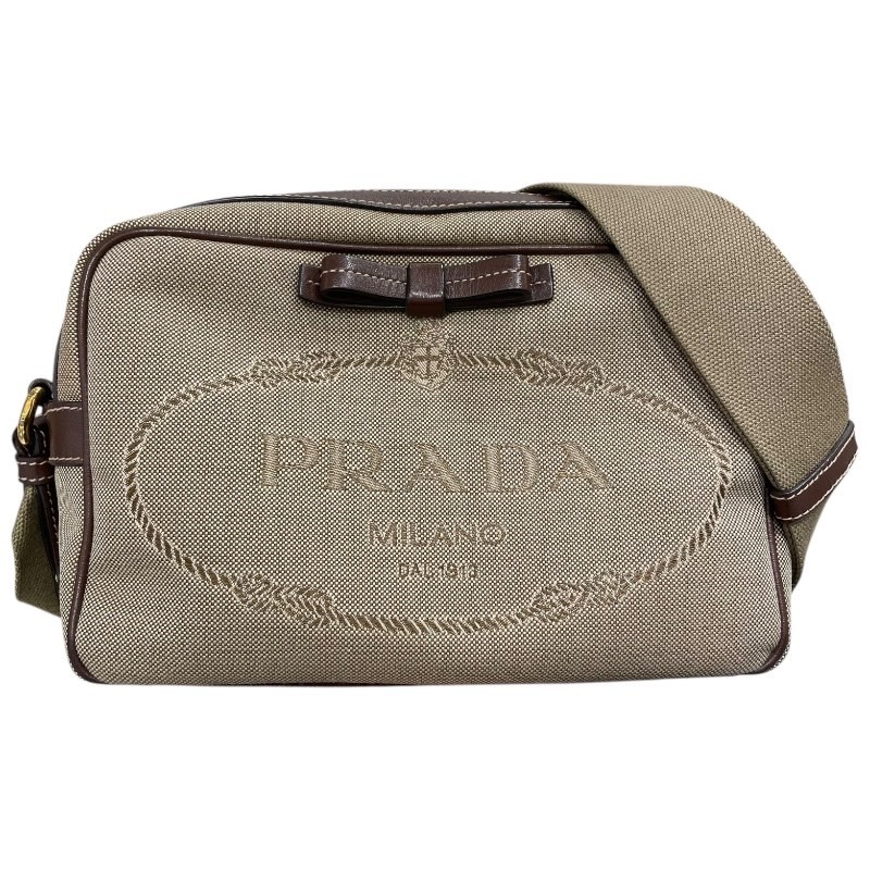 プラダ PRADA ジャガードロゴショルダーバッグ 1BH089 ブラウン プラダ PRADA ジャガードロゴショルダーバッグ 1BH089 ブラウン