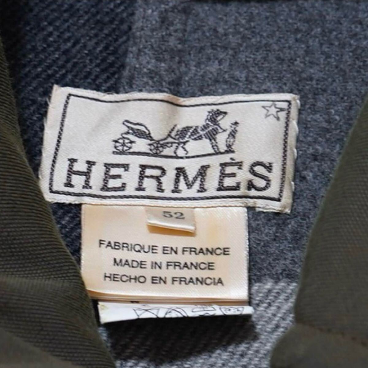 HERMES】エルメス ダブルブレスト コート トレンチ ピーコート HERMES】エルメス ダブルブレスト コート トレンチ ピーコート