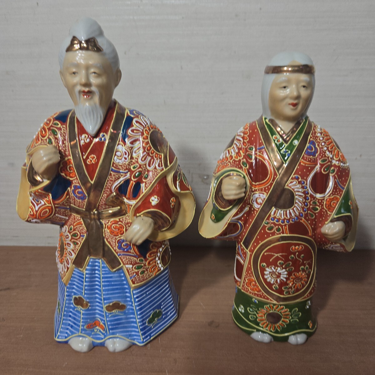 美品】九谷焼 仙人 老人 Kutani 明治 大正 置物 陶器 美品】九谷焼 仙人 老人 Kutani 明治 大正 置物 陶器
