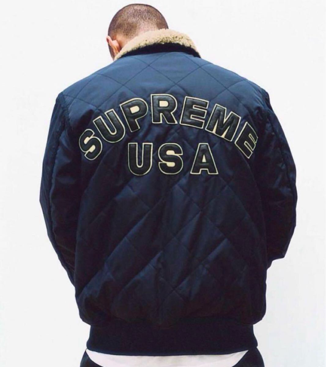 本物 Supreme シュプリーム Quilted Nylon Tanker Jacket 中綿 本物 Supreme シュプリーム Quilted Nylon Tanker Jacket 中綿