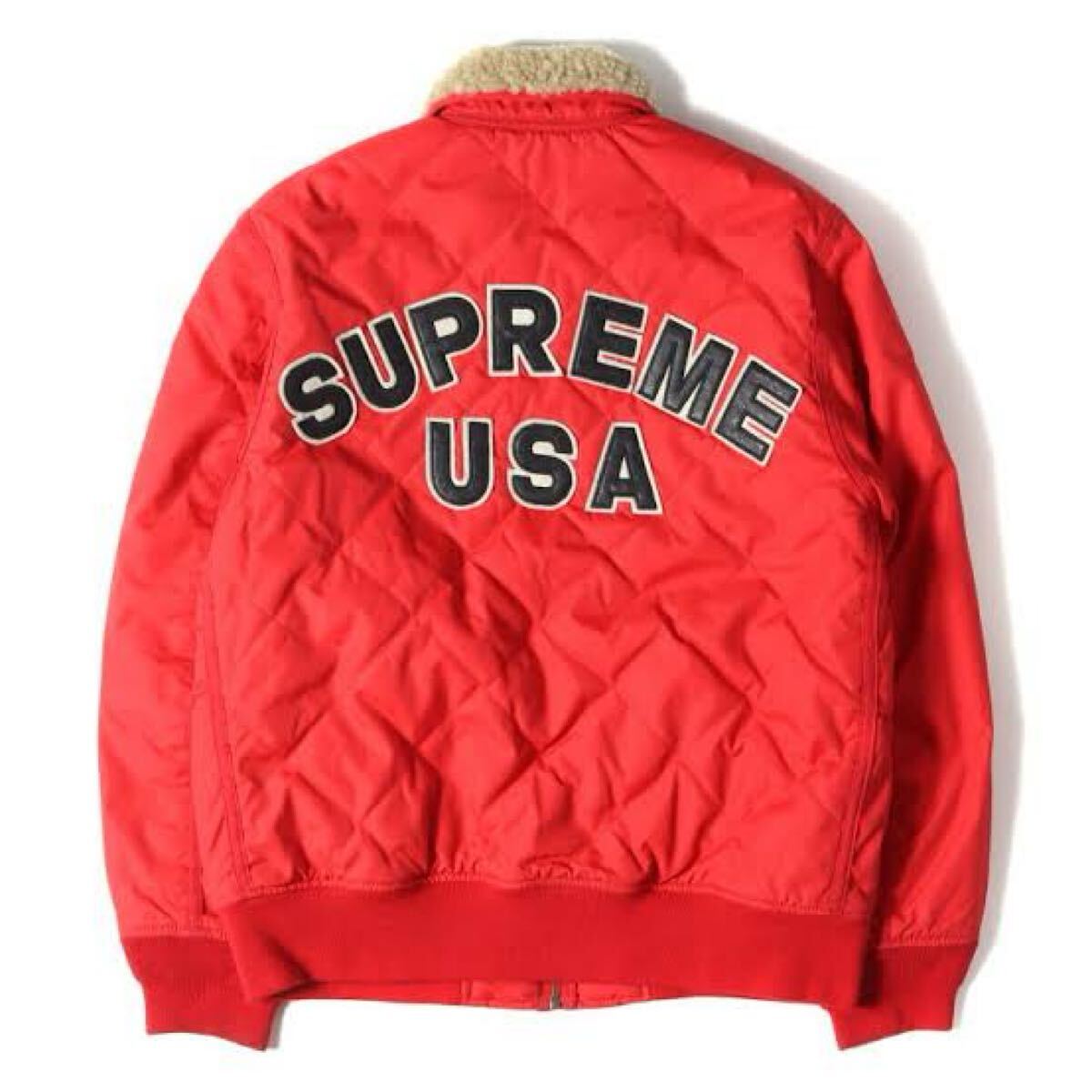 本物 Supreme シュプリーム Quilted Nylon Tanker Jacket 中綿 本物 Supreme シュプリーム Quilted Nylon Tanker Jacket 中綿