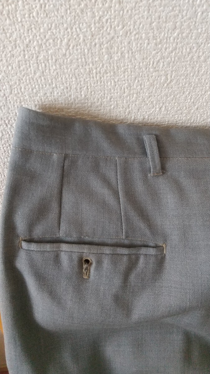  Vintage слаксы контри-рок 50s широкий брюки широкий Silhouette GRIPPER ZIPPER голубой серый подтяжки кнопка down петля 