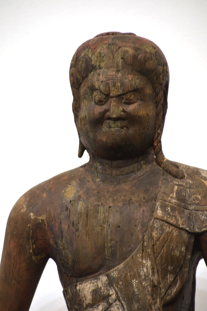 582 廃寺より 古い木造 不動明王立像 高さ107cm○ 仏像 仏教 582 廃寺より 古い木造 不動明王立像 高さ107cm○ 仏像 仏教