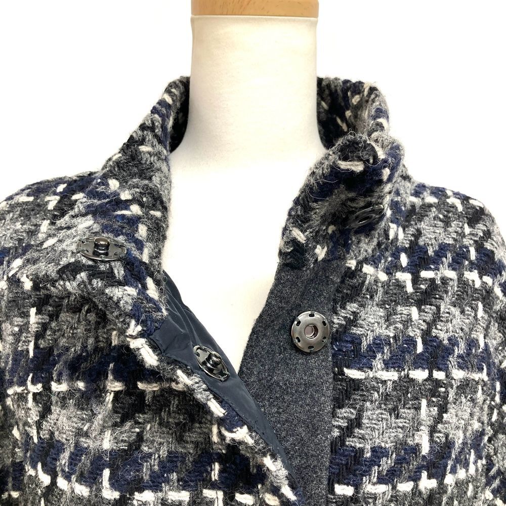 マックスマーラ MAX MARA WEEKEND チェック ウール ジャケット ブルゾン グレー 38 レディース_画像7