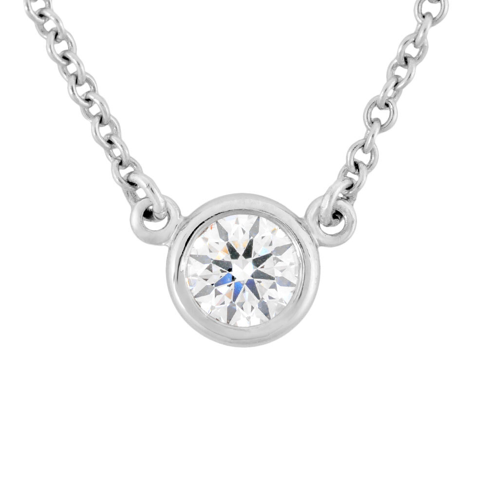 ティファニー Tiffany&Co. バイザヤード ネックレス ダイヤモンド 0.19ct Pt950