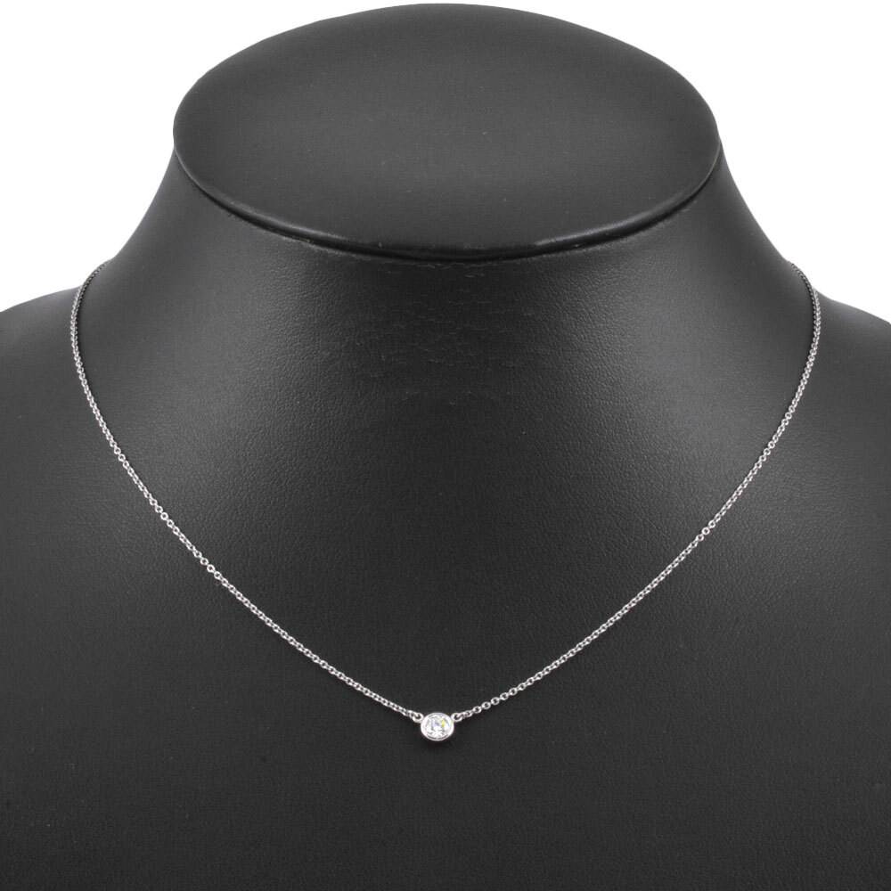 ティファニー Tiffany&Co. バイザヤード ネックレス ダイヤモンド 0.19ct Pt950