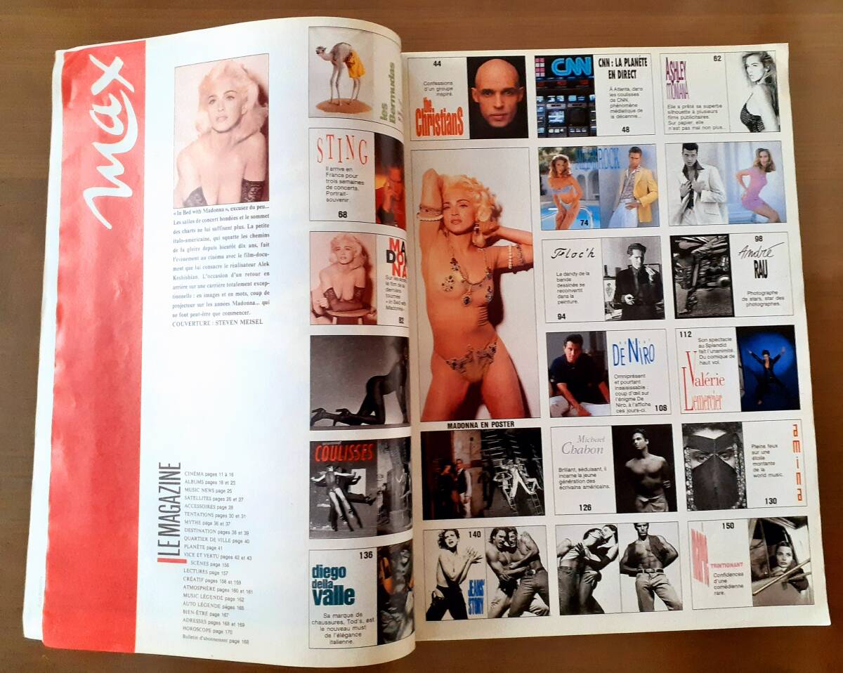 マドンナ　MADONNA　表紙?zhí)丶j志　Max!　 (1991年 )　フランス雑志?。骸rotica / Steven Meisel　