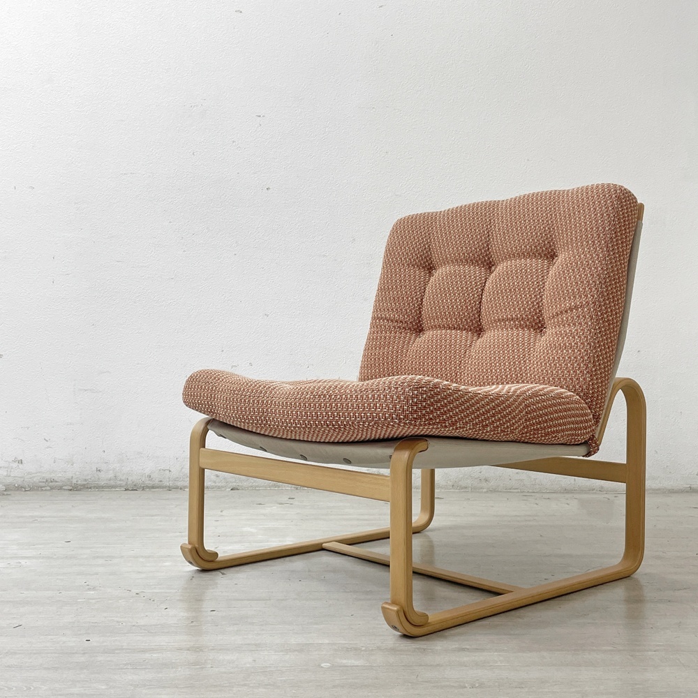 ● 天童木工 TENDO マルガリータ 1Pソファ イージーチェア 肘無(wú)し ハイタイプ シュプール ブルーノ?マットソン 定価119,900円 廃番生地